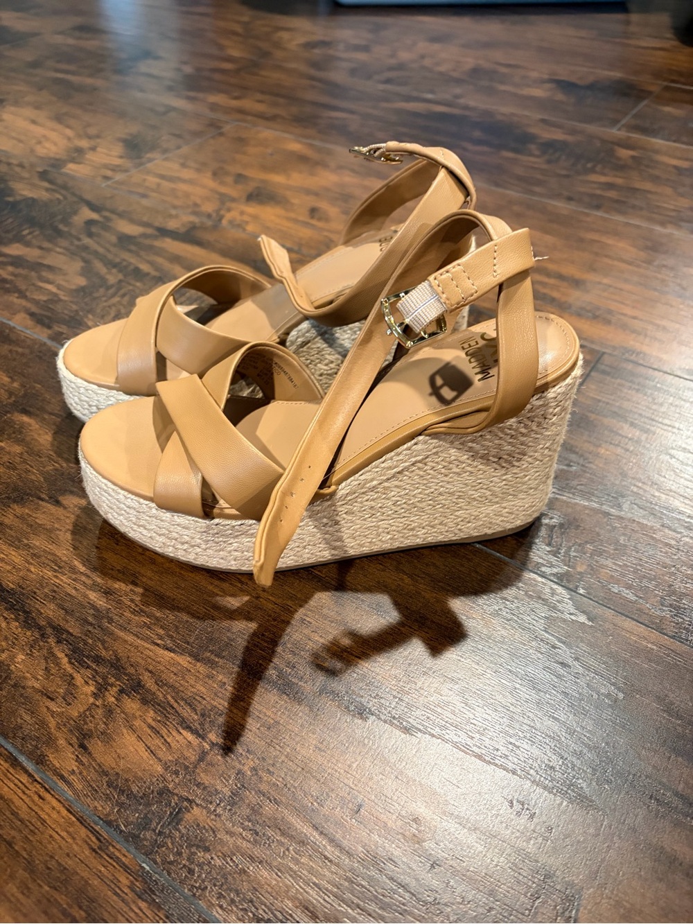 Wedge Espadrille Sandals in Tan